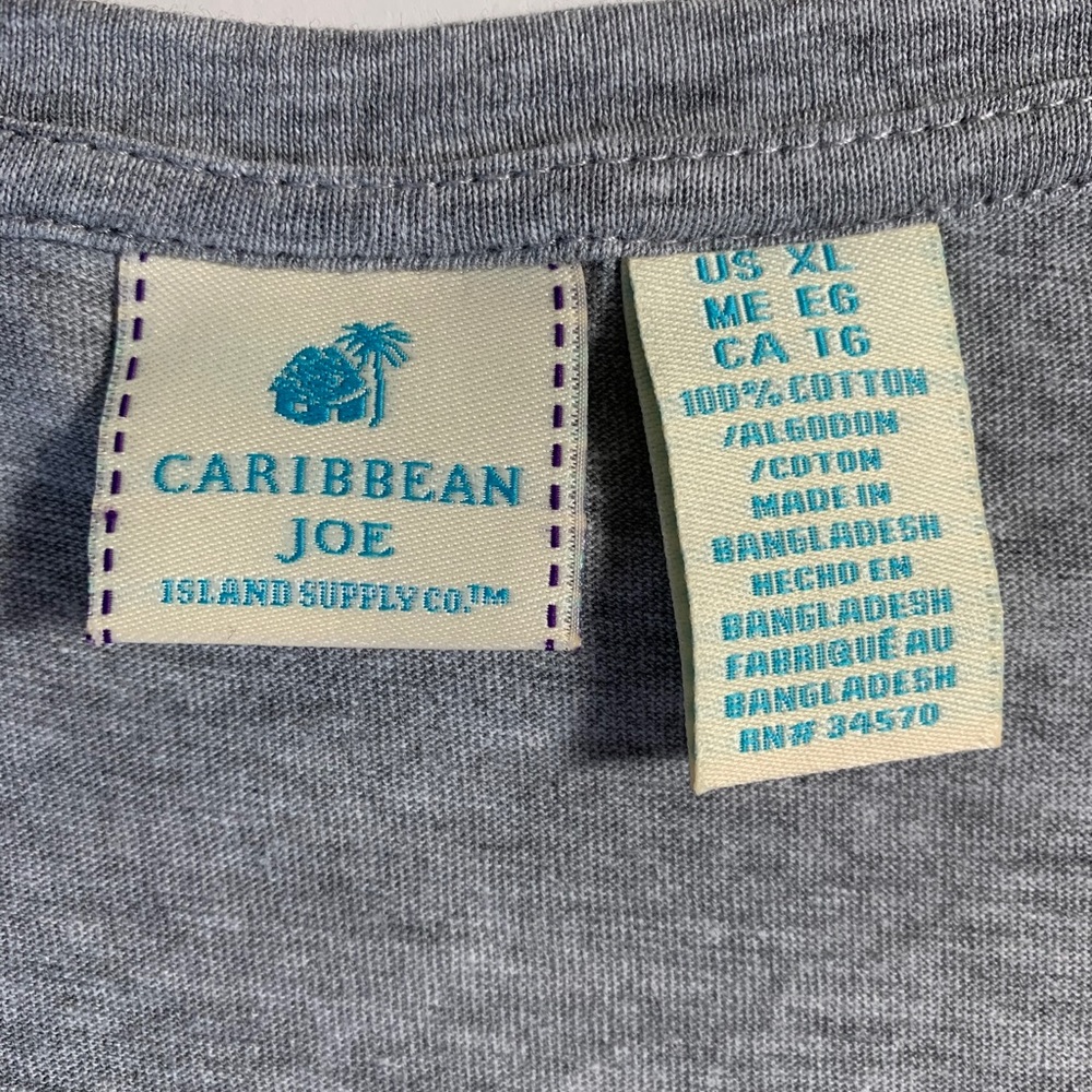 Caribbean Joe Pink Flamingo Reindeer Cotton Tee - Picture 7 of 9